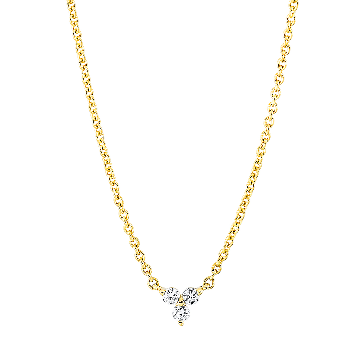 Collier 18 kt GG, mit ZÖ 41 cm + 43 cm