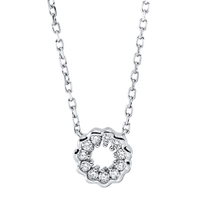 Collier 18 kt GG Kreis, mit ZÖ 40 cm