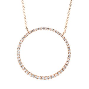 Collier 18 kt RG, mit ZÖ 38,1 cm + 40,6 cm
