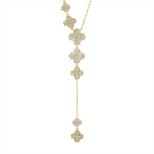 Collier 18 kt GG, mit ZÖ 40 cm + 43 cm