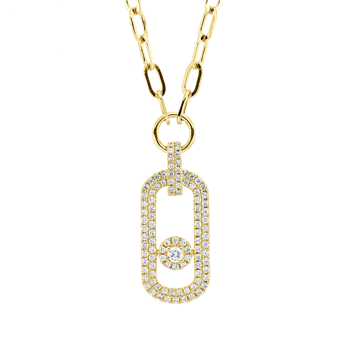 Pavé Collier  18kt Gelbgold mit 0,65ct Diamanten