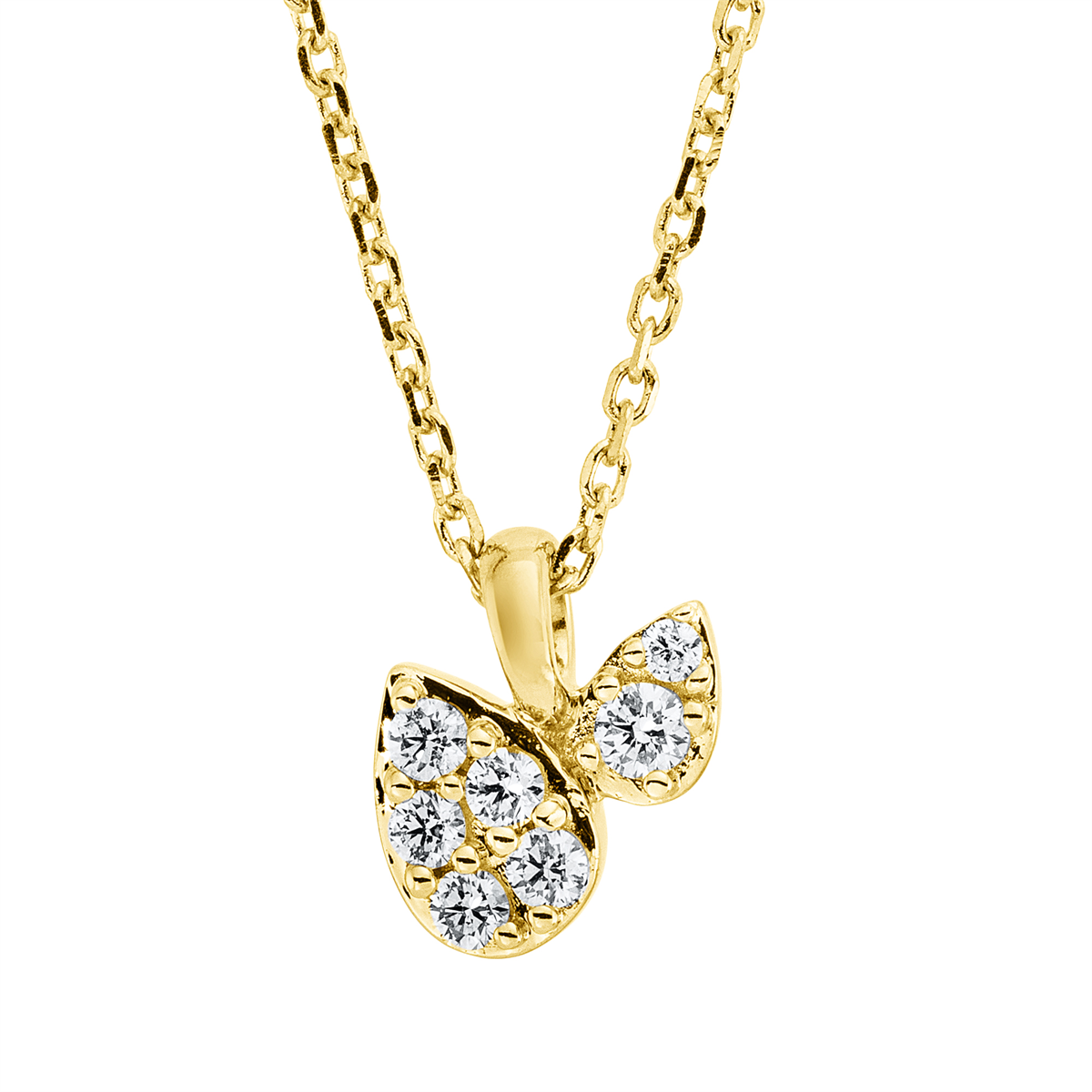 Collier 18 kt GG, Fassung rhodiniert, ZÖ 42 cm