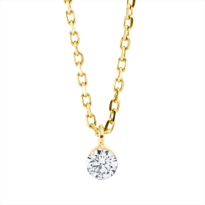 Solitaire Collier  18kt Gelbgold mit 0,10ct Diamanten