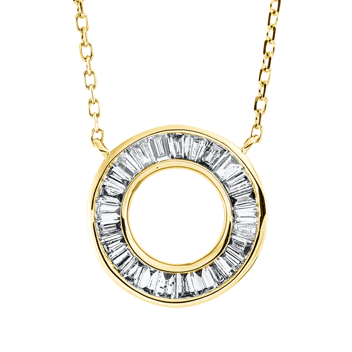 Collier 18 kt GG Kreis, mit ZÖ 40 cm