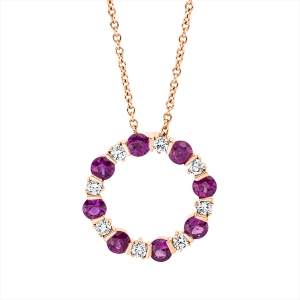 Collier 18 kt RG, mit ZÖ 40 cm + 43 cm