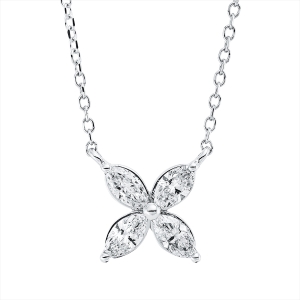 Collier 18 kt WG, mit ZÖ 40 cm + 42 cm