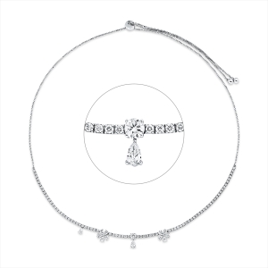 Collier 18 kt WG, Länge variabel