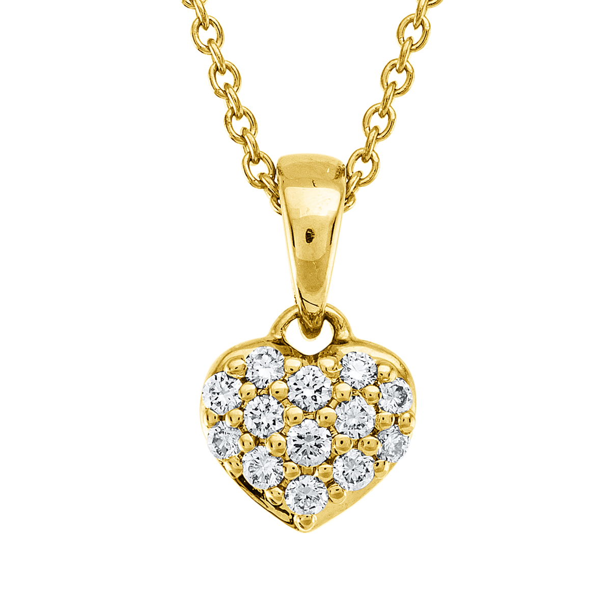 Collier 18 kt GG Herz, mit Öse