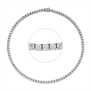 Tenniscollier 4er-Krappe 18kt Weißgold mit 23,15ct Diamanten