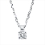 Solitaire Collier 4er-Krappe 18kt Weißgold mit ZÖ 42 cm mit 0,14ct Diamanten