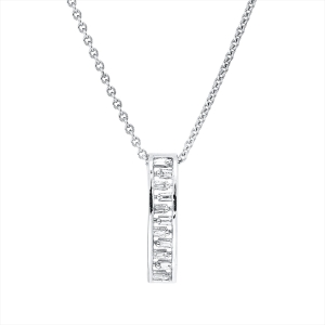 Collier 18 kt GG, Fassung rhodiniert