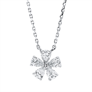 Collier 18 kt WG, mit ZÖ 40 cm