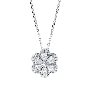 Collier 18 kt WG, mit ZÖ 40 cm