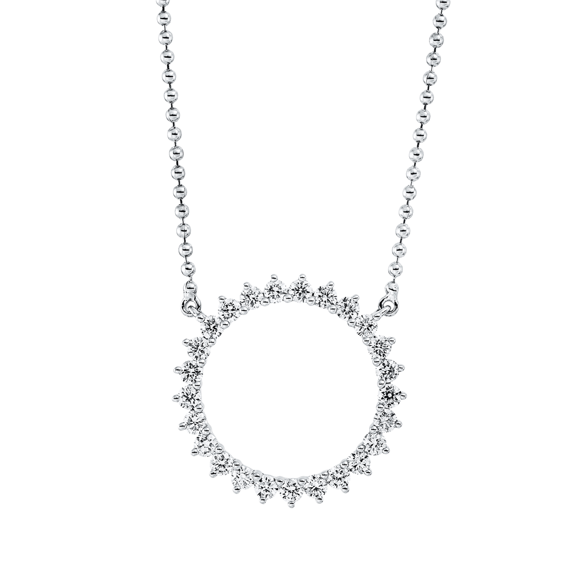 Collier 18 kt WG Kreis