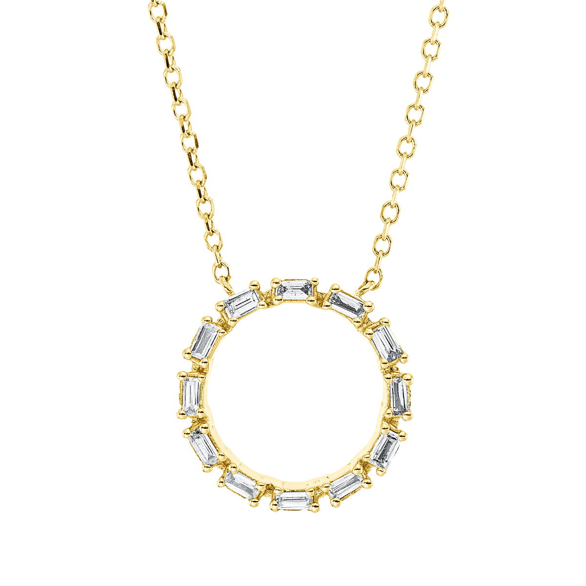 Collier 18 kt GG Kreis, mit ZÖ 40 cm, 42cm