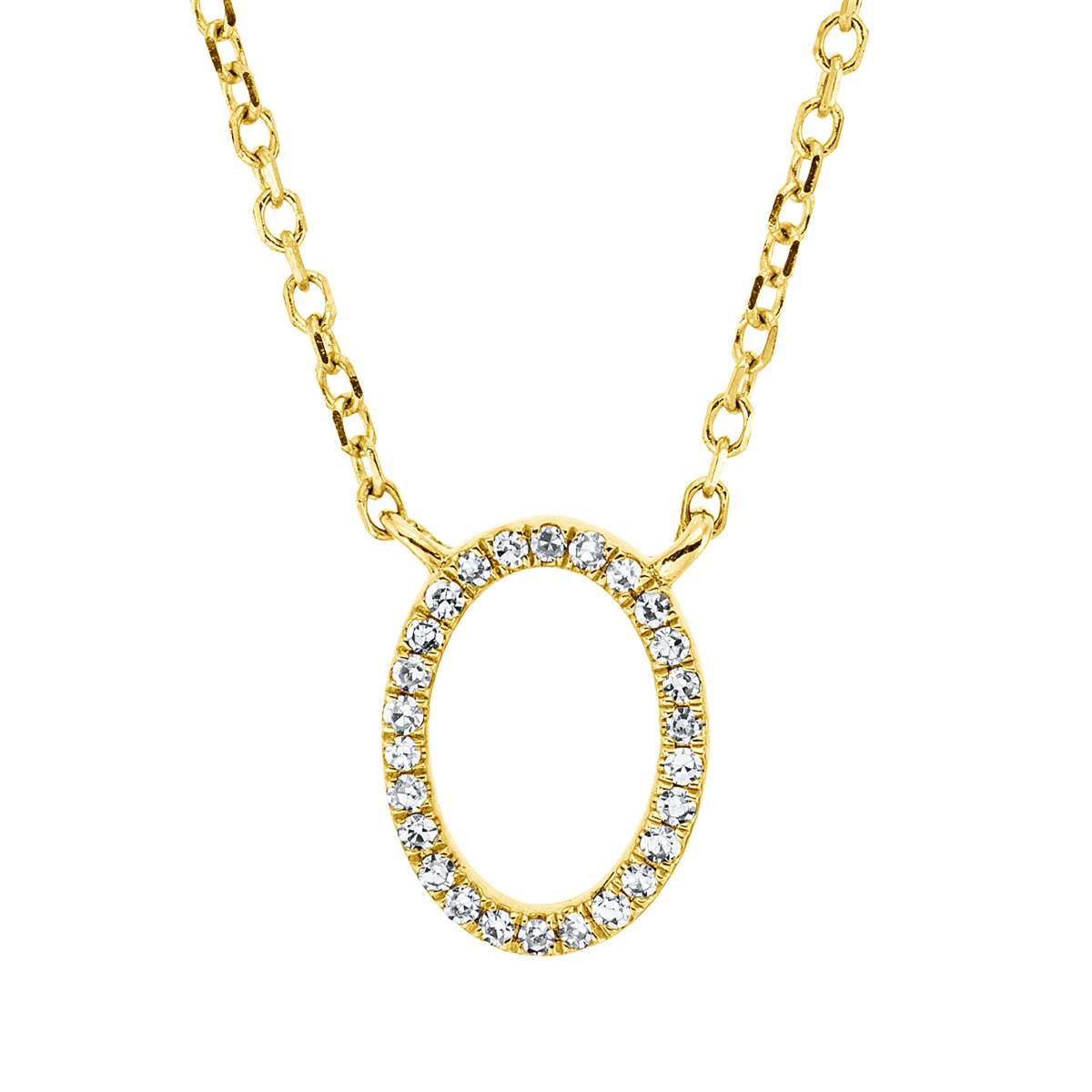 Collier 18 kt GG Oval, mit ZÖ 40 cm, 42cm