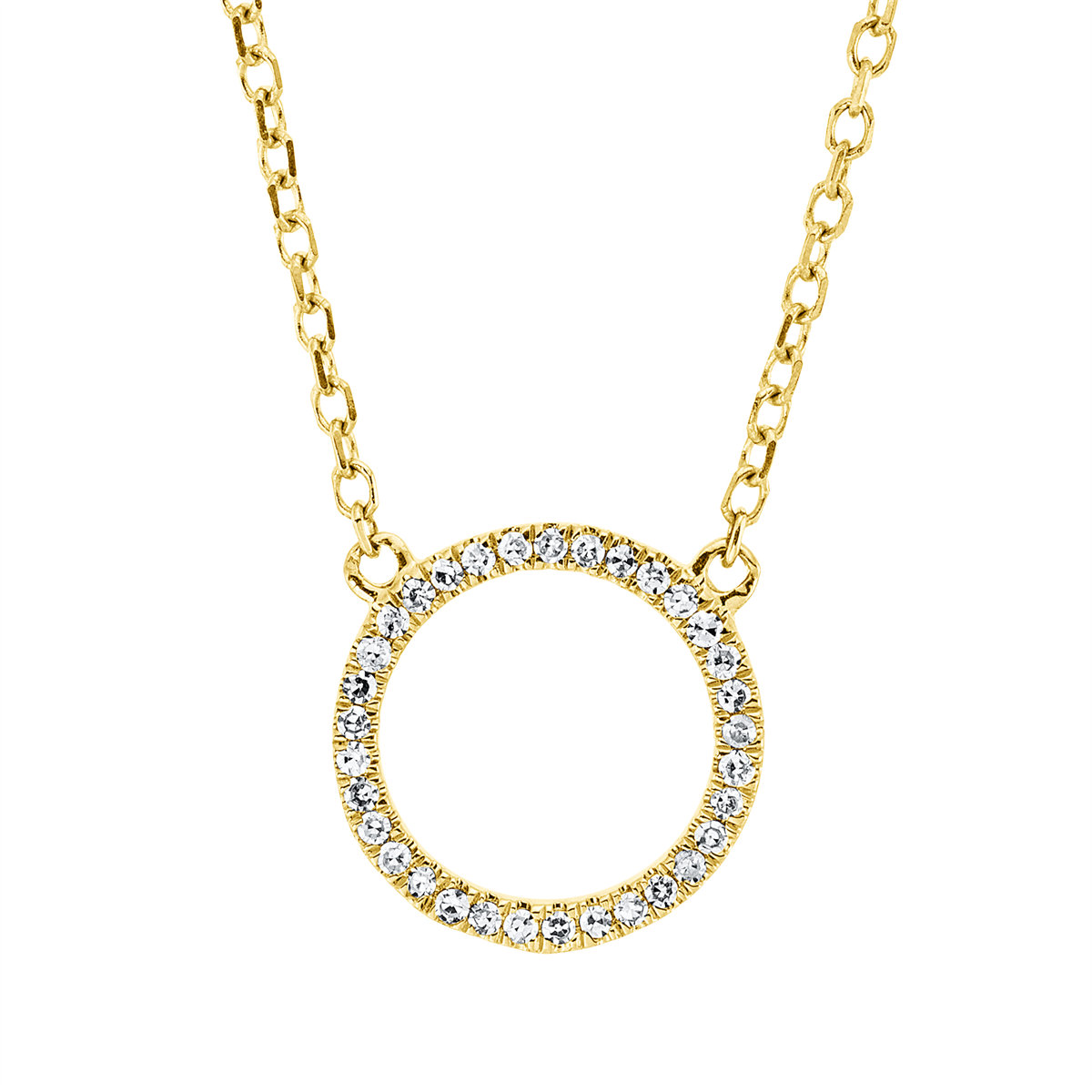 Collier 18 kt GG Kreis, mit ZÖ 40 cm, 42cm