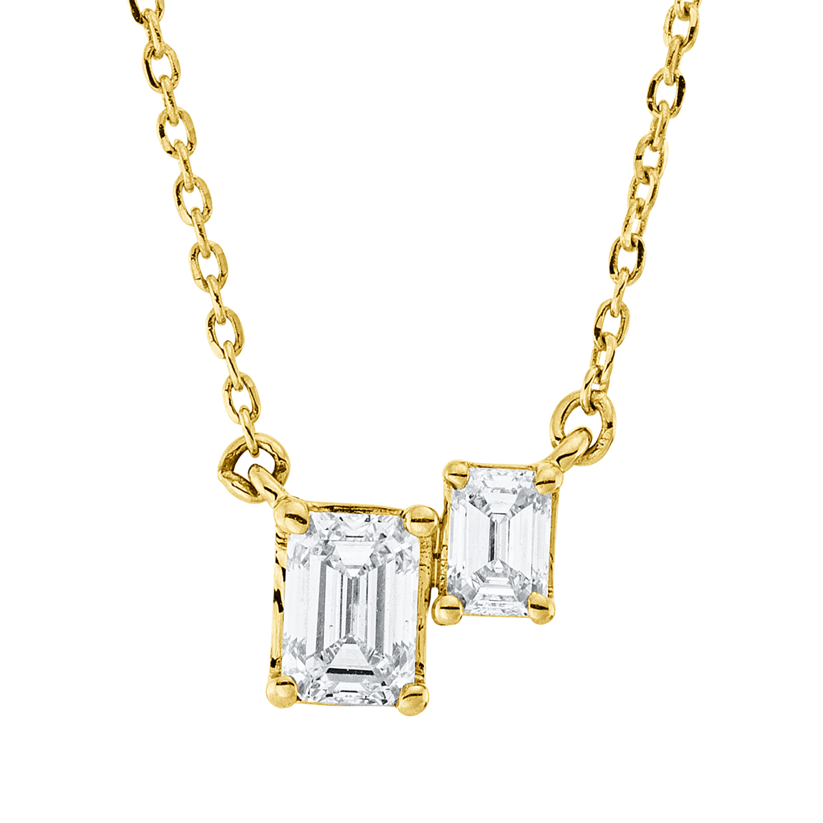 Collier  18kt Gelbgold mit ZÖ 40 cm + 43 cm mit 0,43ct Diamanten