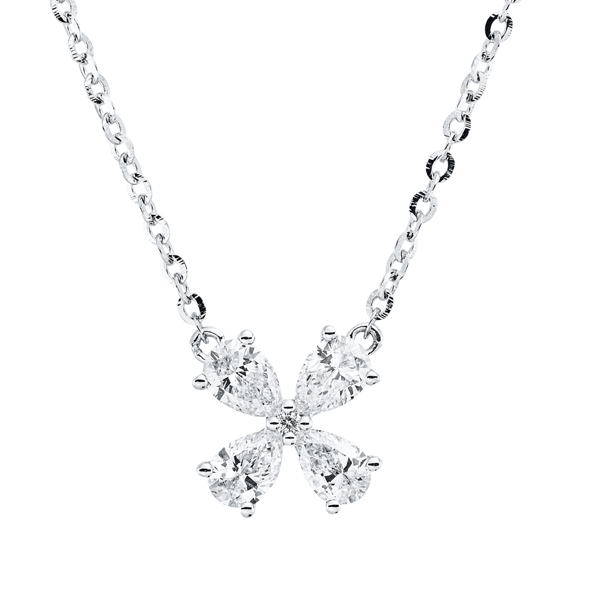 Collier 18 kt WG, mit ZÖ 40,6 cm