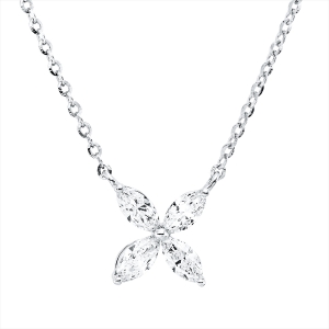 Collier 18 kt WG, mit ZÖ 40,6 cm