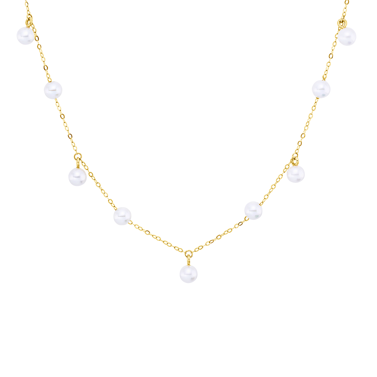 Collier  18kt Gelbgold mit ZÖ 40,6 cm mit 0,00ct Diamanten