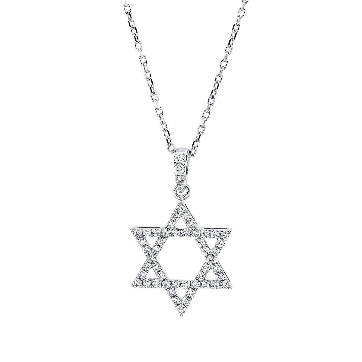 Collier 18 kt WG Davidstern