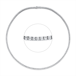 Tenniscollier 4er-Krappe 18kt Weißgold Premium Edition mit 9,57ct Diamanten