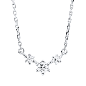 Collier 18 kt WG, mit ZÖ 42 cm