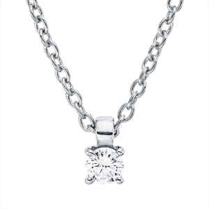 Solitaire Collier 4er-Krappe 18kt Gelbgold mit ZÖ 42 cm mit 0,05ct Diamanten