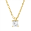 Solitaire Collier 4er-Krappe 18kt Gelbgold mit ZÖ 42 cm mit 0,16ct Diamanten
