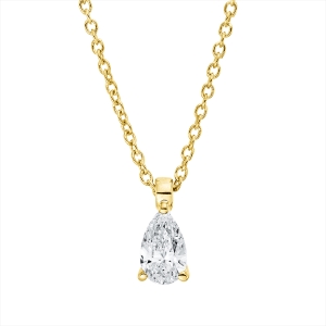 Solitaire Collier 3er-Krappe 18kt Gelbgold mit ZÖ 42 cm mit 0,25ct Diamanten