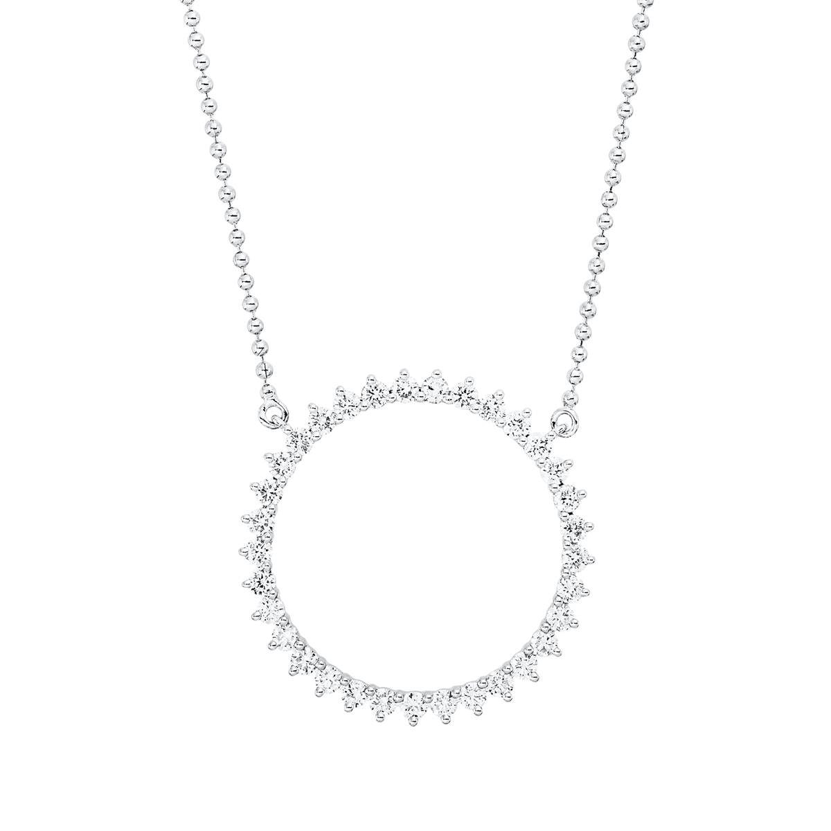 Collier 18 kt WG Kreis