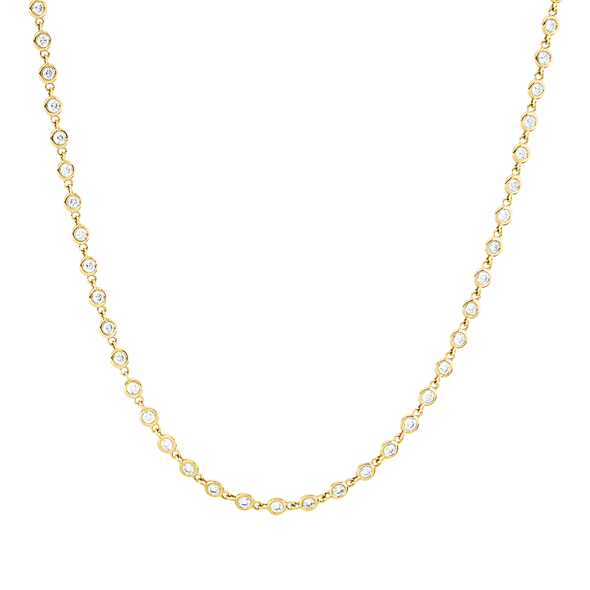 Collier  18kt Gelbgold mit ZÖ 40 cm + 42,5 cm mit 1,63ct Diamanten