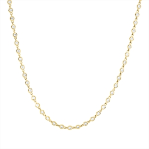 Collier  18kt Gelbgold mit ZÖ 40 cm + 42,5 cm mit 1,63ct Diamanten