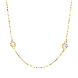 Collier Zarge 18 kt GG, mit ZÖ 38 cm + 40,6 cm