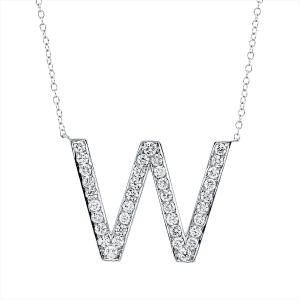 Collier 18 kt WG W, mit ZÖ 38 cm + 40,6 cm