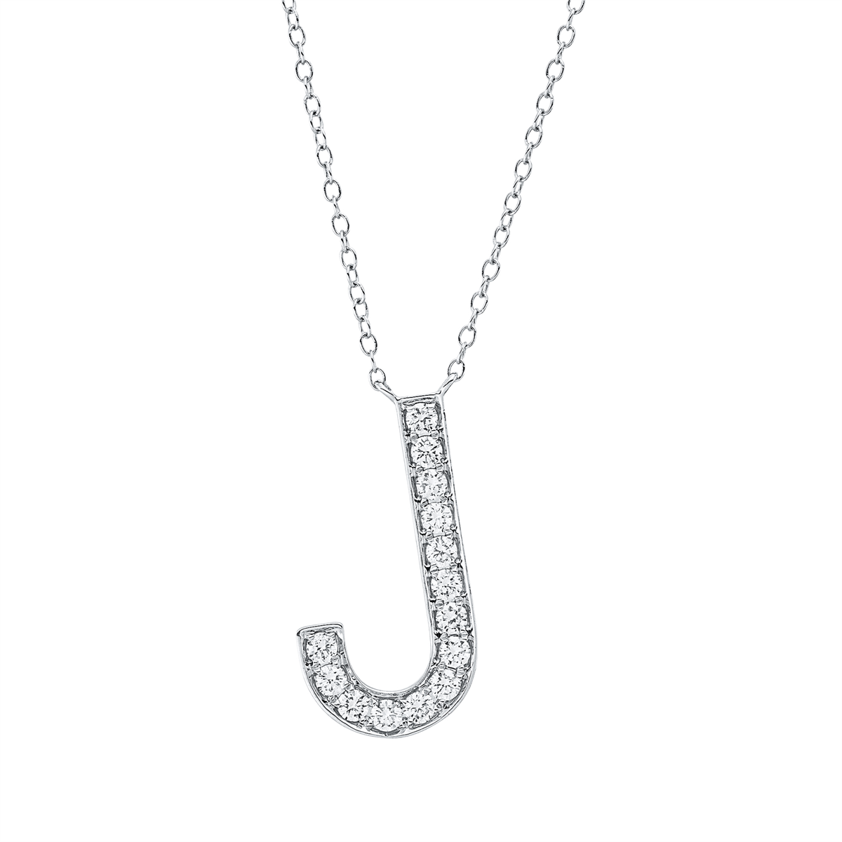 Collier 18 kt WG J, mit ZÖ 38 cm + 40,6 cm