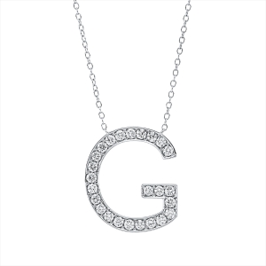 Collier 18 kt WG G, mit ZÖ 38 cm + 40.6 cm