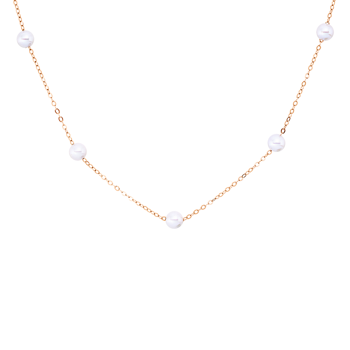 Collier  18kt Rotgold mit ZÖ 40,6 cm mit 0,00ct Diamanten