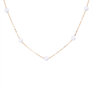Collier  18kt Rotgold mit ZÖ 40,6 cm mit 0,00ct Diamanten