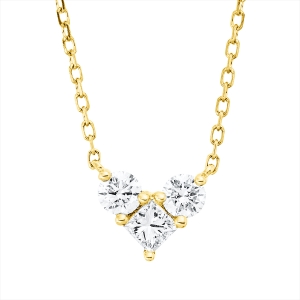 Collier 18 kt GG Herz, mit ZÖ 40,6 cm