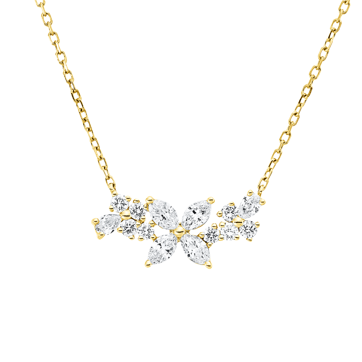 Collier 18 kt GG, mit ZÖ 40,6 cm