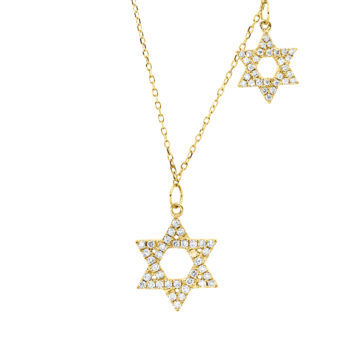 Collier 14 kt GG Davidstern, mit ZÖ 40,6 cm