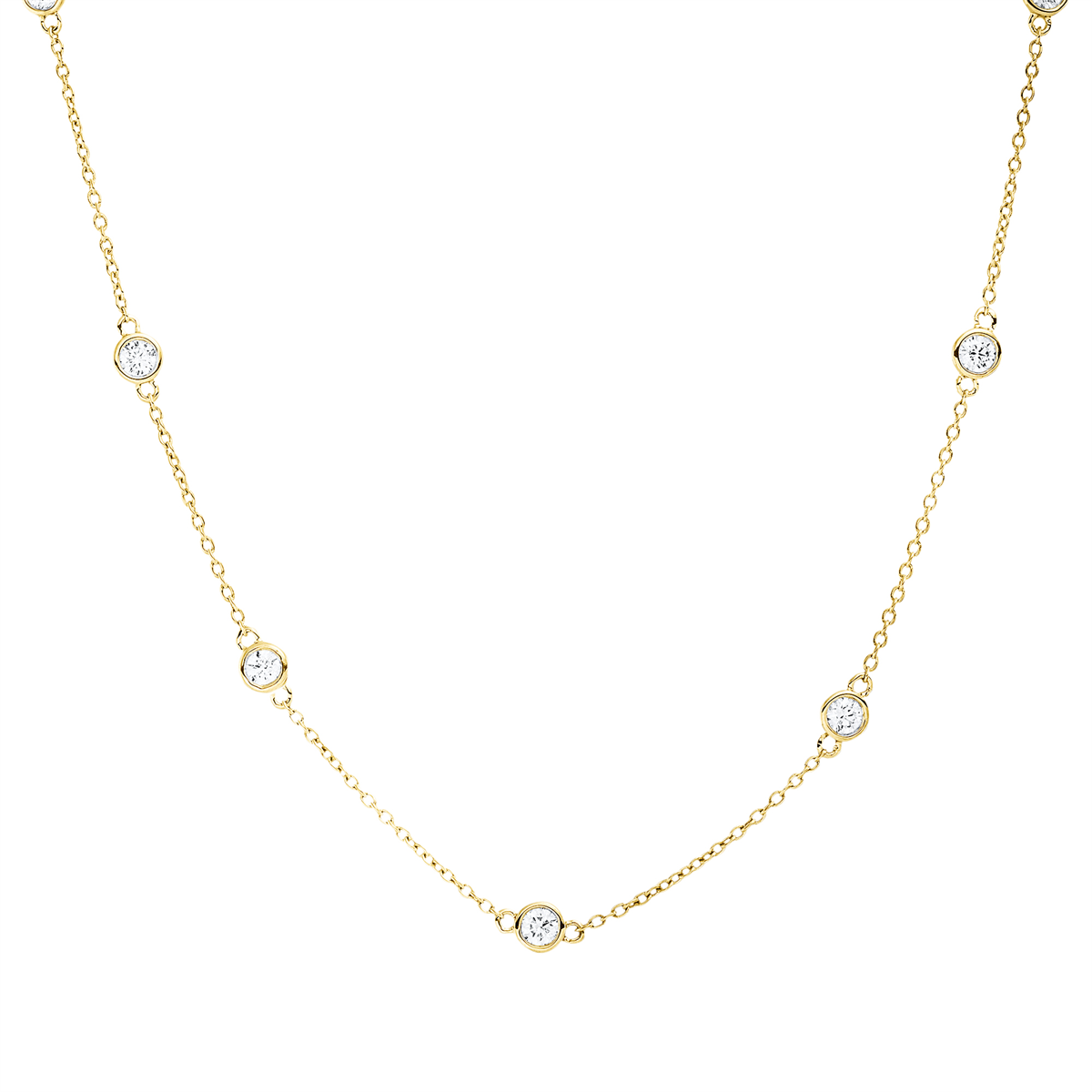 Collier Zarge 18 kt GG, mit ZÖ 42 cm, 43,5 cm