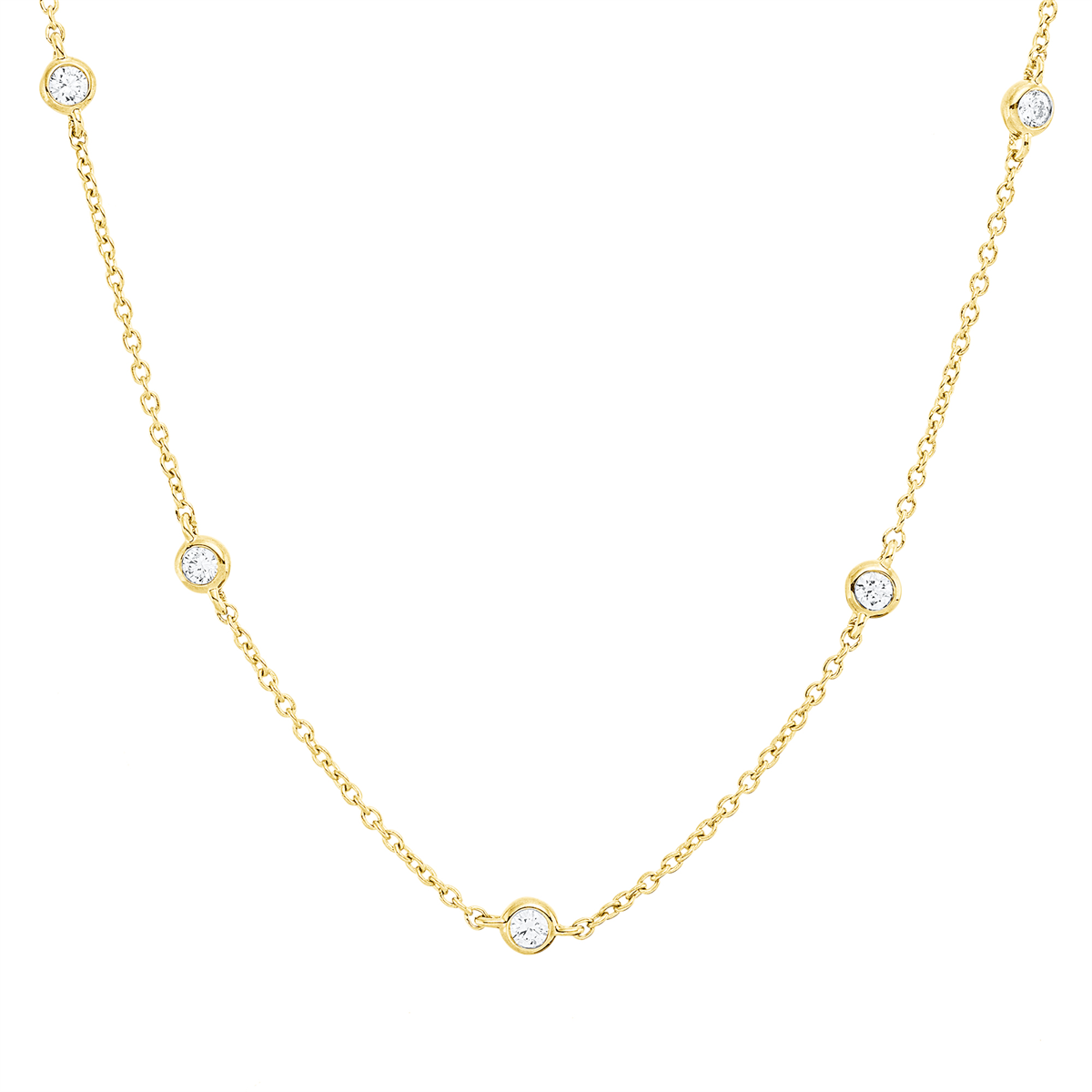 Collier 18 kt GG, mit ZÖ 42 cm, 43,5 cm