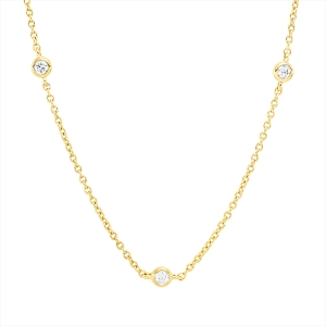 Collier 18 kt GG, mit ZÖ 42 cm, 43,5cm