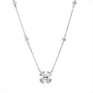 Collier 18 kt WG, mit ZÖ 40 cm