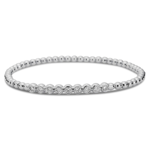Kugelarmband  18kt Weißgold mit 0,46ct Diamanten
