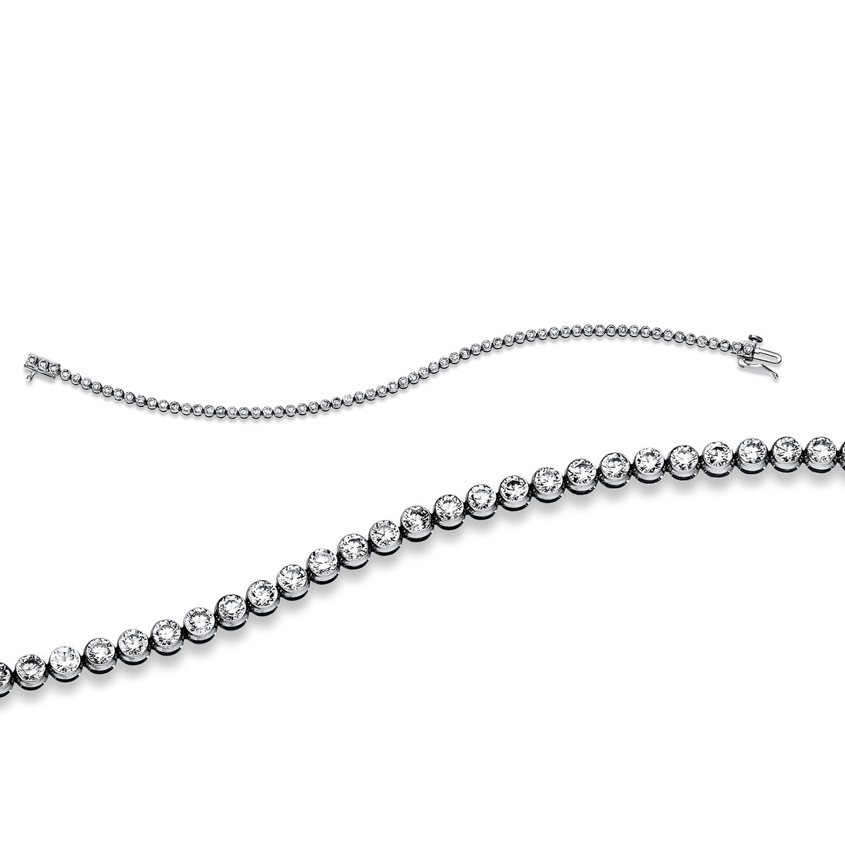 Tennisarmband  14kt Weißgold mit 3,00ct Diamanten