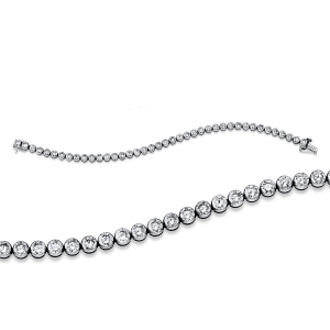 Tennisarmband  14kt Weißgold mit 10,00ct Diamanten